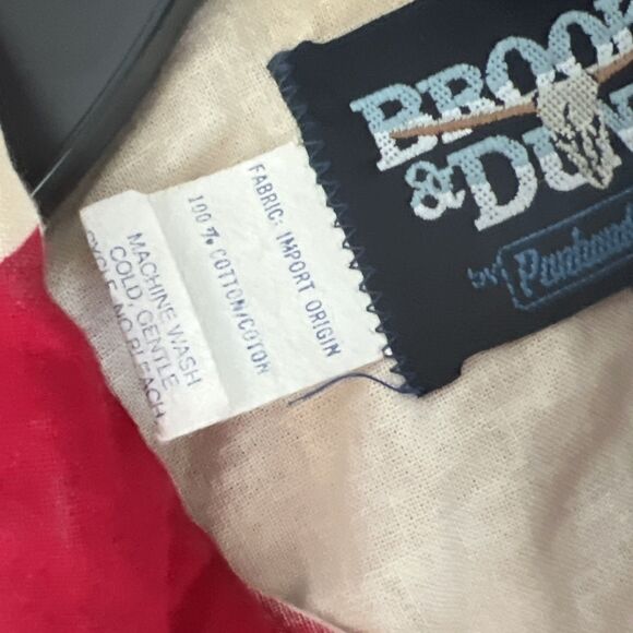 Brooks and Dunn Mens Western Button Down Shirt size M American Flag Vintage - Picture 10 of 14